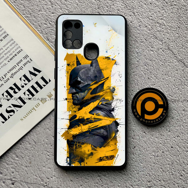 Samsung Galaxy A21s - Shattered Heroics - Premium Printed Glass soft Bumper Shock Proof Case