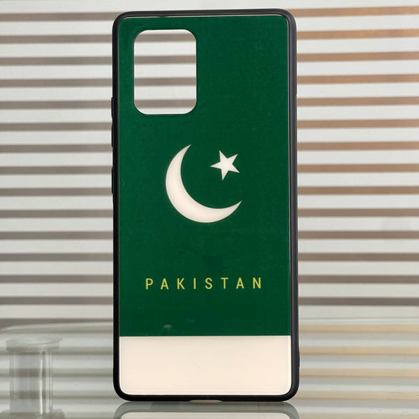 Samsung Galaxy A91 Pakistani Flag Series Glass Case CS-21228