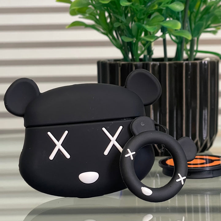 Apple Airpods Pro Cat Shape Shock Proof Silicone Case with holding clip