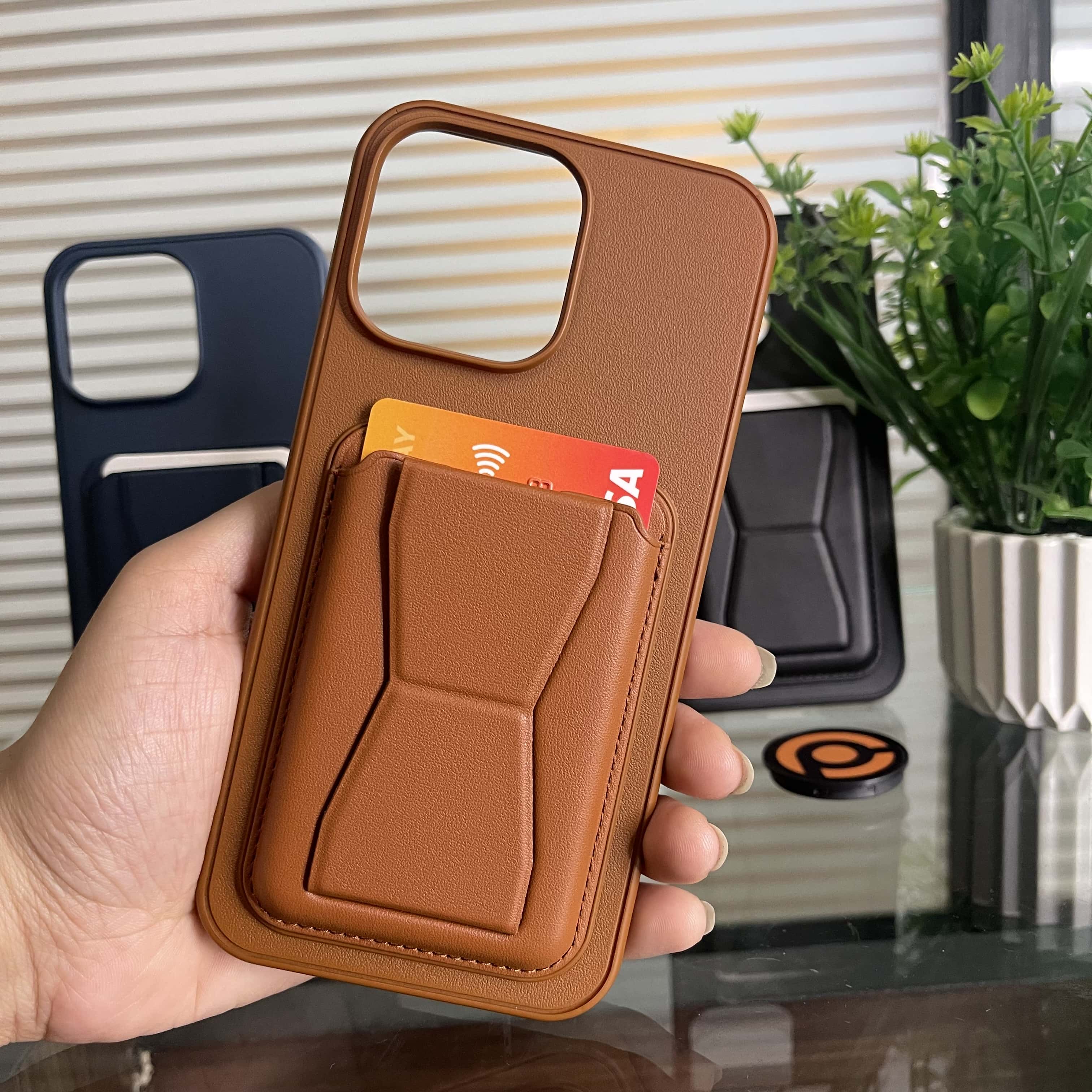 iPhone 11 RockGuard Branded Leather Wallet Case with Stand Function