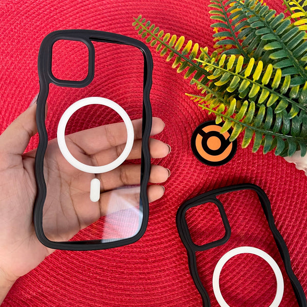 iPhone 12 / 12 Pro MagSafe Supported Curly Wave Shape Anti-Yellow Case