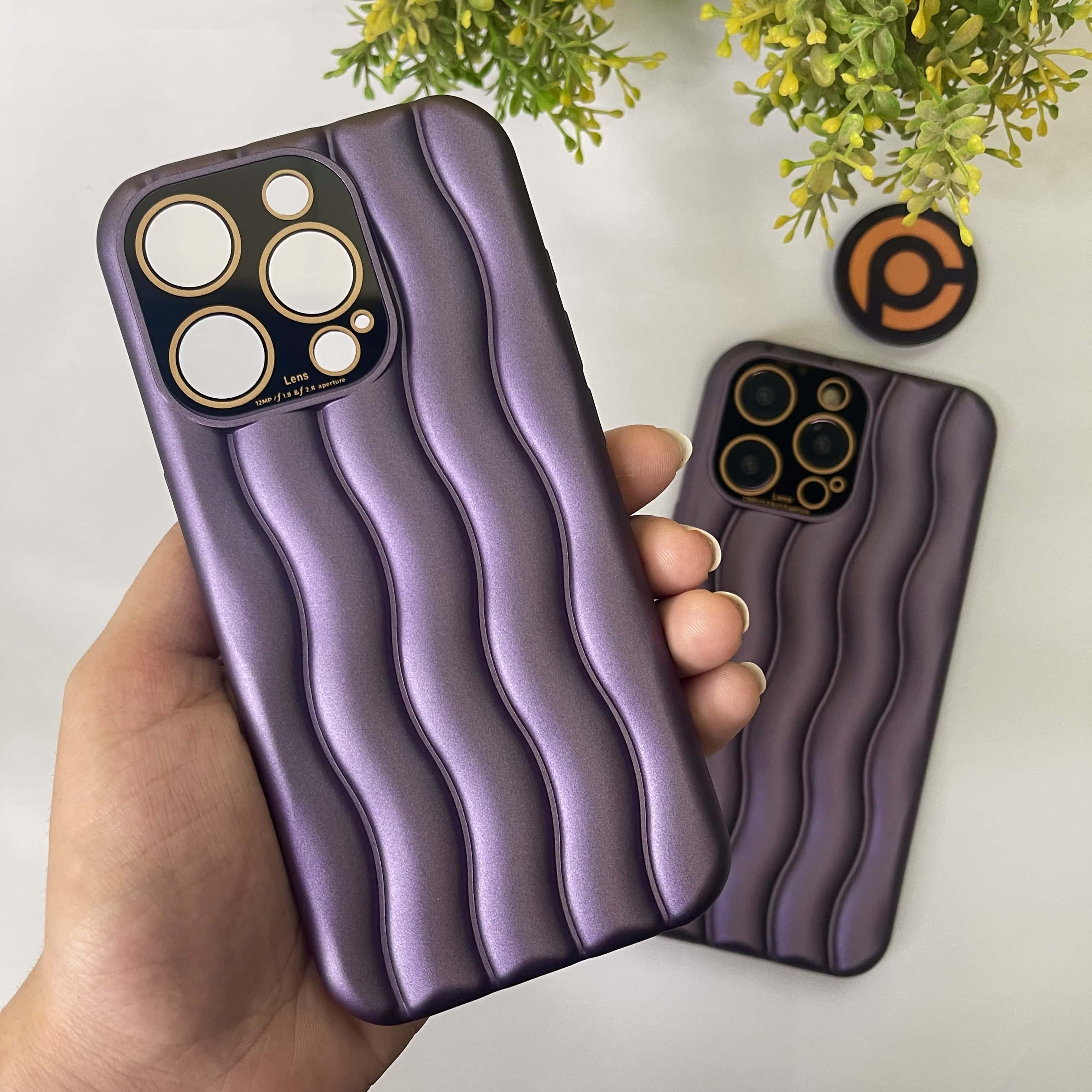 iPhone 15 Pro Curl shape V 2.0 case with Built-in Lens Protection