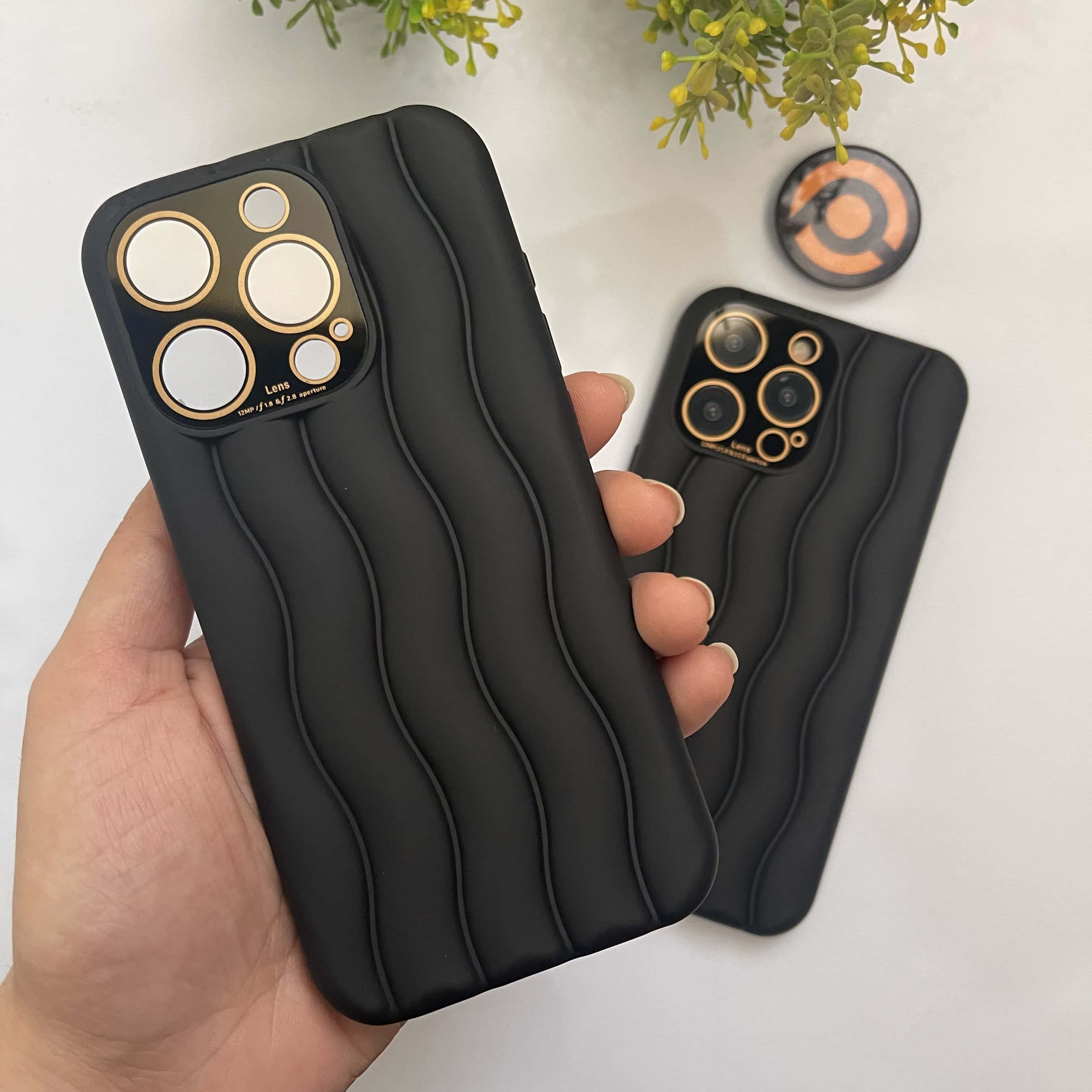 iPhone 15 Pro Curl shape V 2.0 case with Built-in Lens Protection