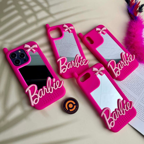 iPhone all Models Barbie Silicone Mirror Case
