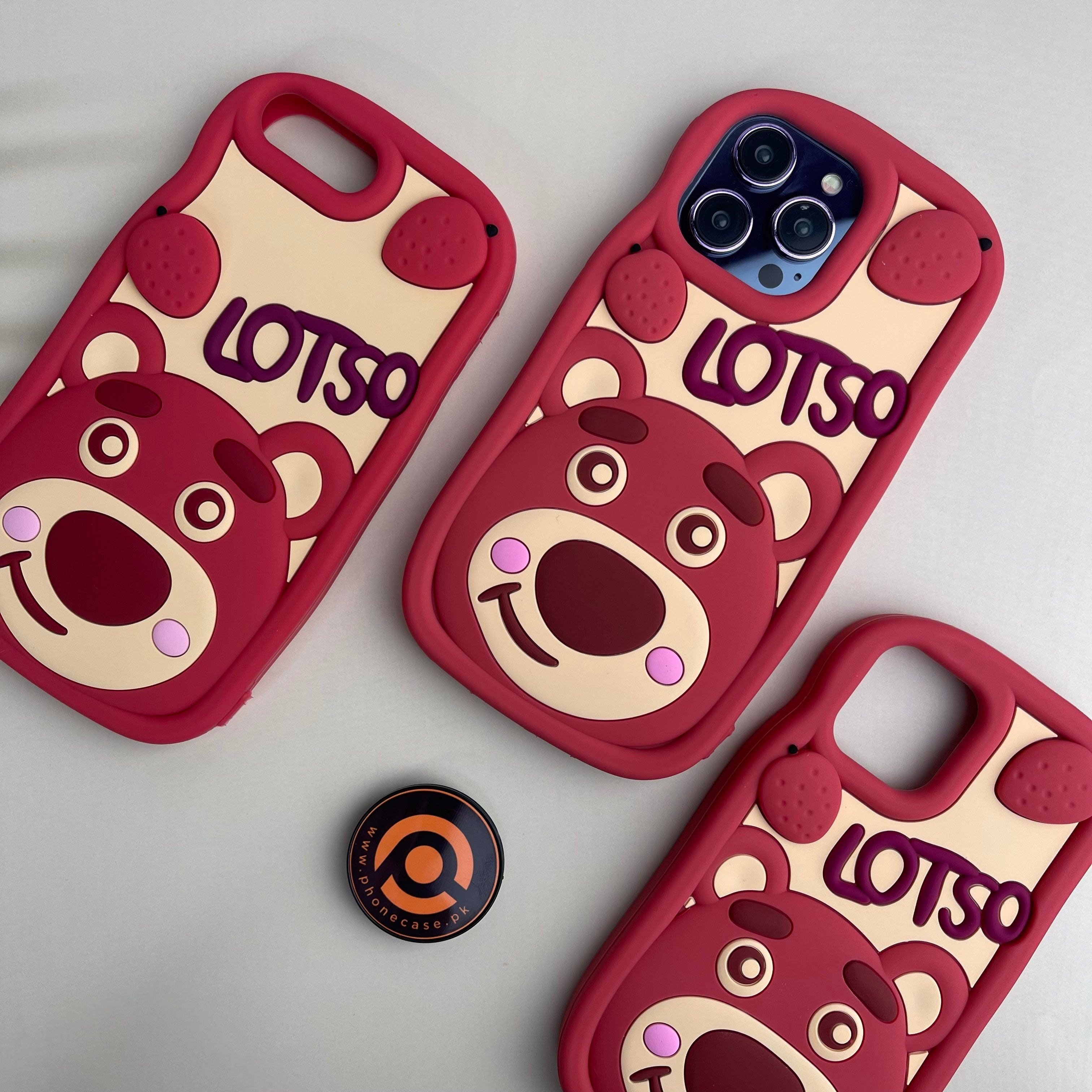 iPhone All Models Cute Cartoon Lotso Bear Silicone 3D Case