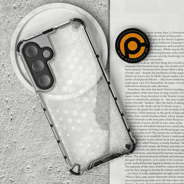 Samsung Galaxy A14 Airbag Shockproof Hybrid Armor Honeycomb Transparent Cover