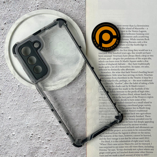 Samsung Galaxy S21 FE Airbag Shockproof Hybrid Armor Honeycomb Transparent Cover
