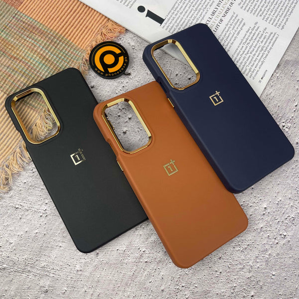 OnePlus 9 5G Premium Dual layer Leather Feel Electroplated Case