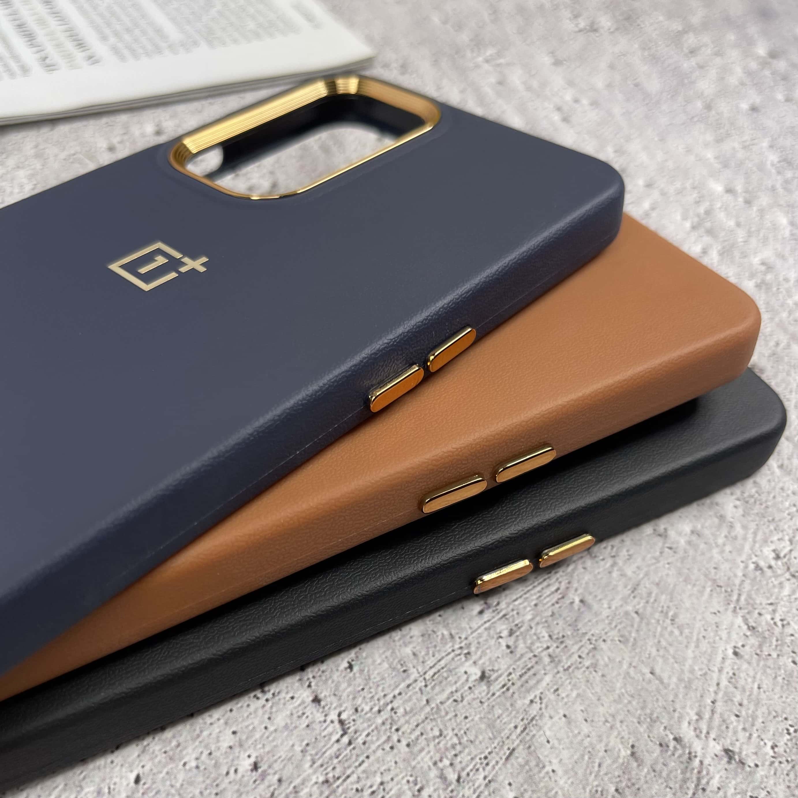 OnePlus 9 5G Premium Dual layer Leather Feel Electroplated Case