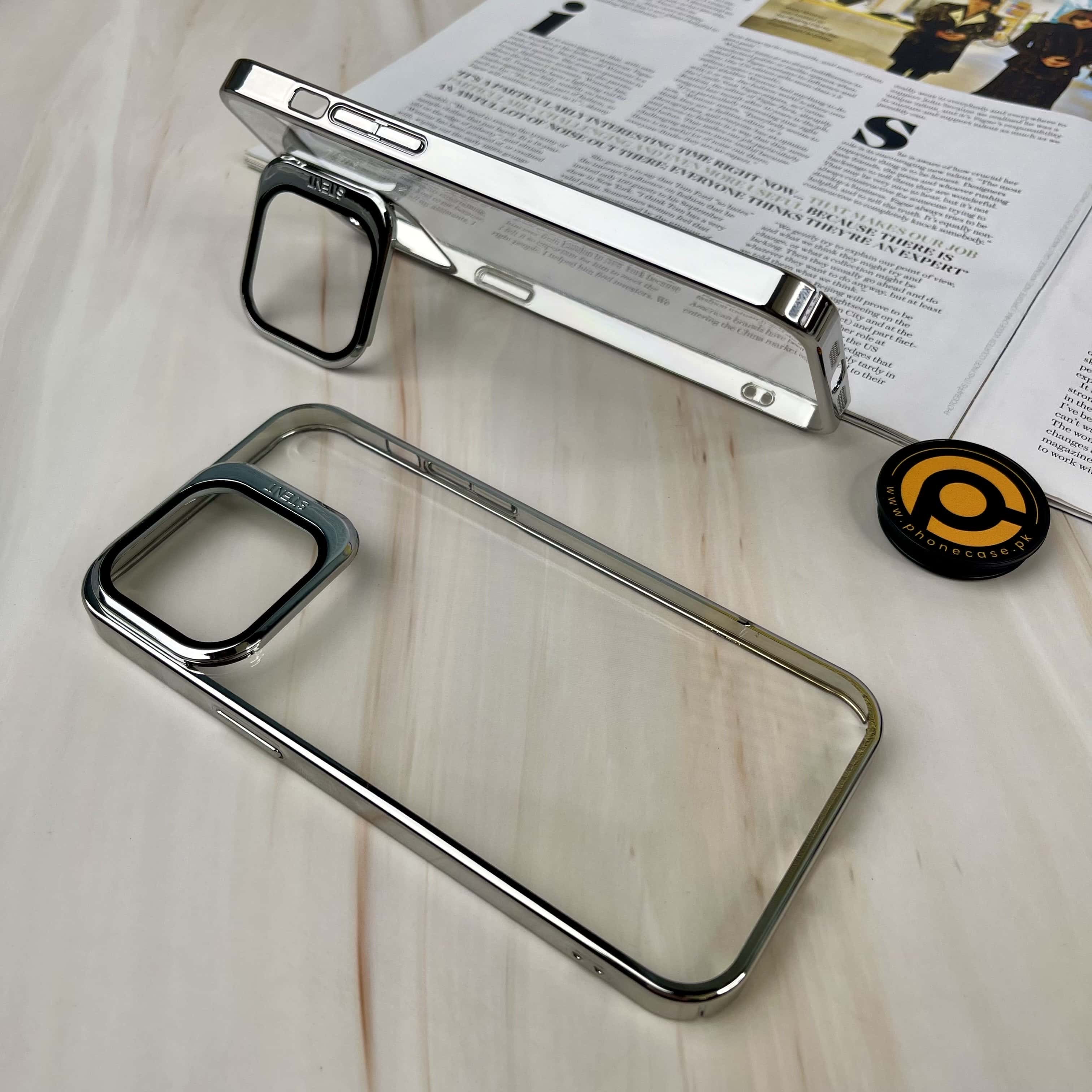 Invisible Kickstand Clear iPhone Case With Lens Protector