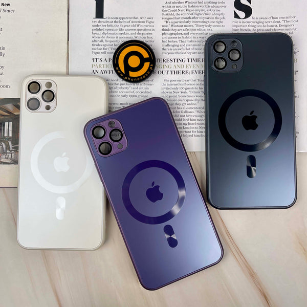 iPhone 11 Pro AG Acrylic MagSafe Supported Glass case with Built-in Lens Protection