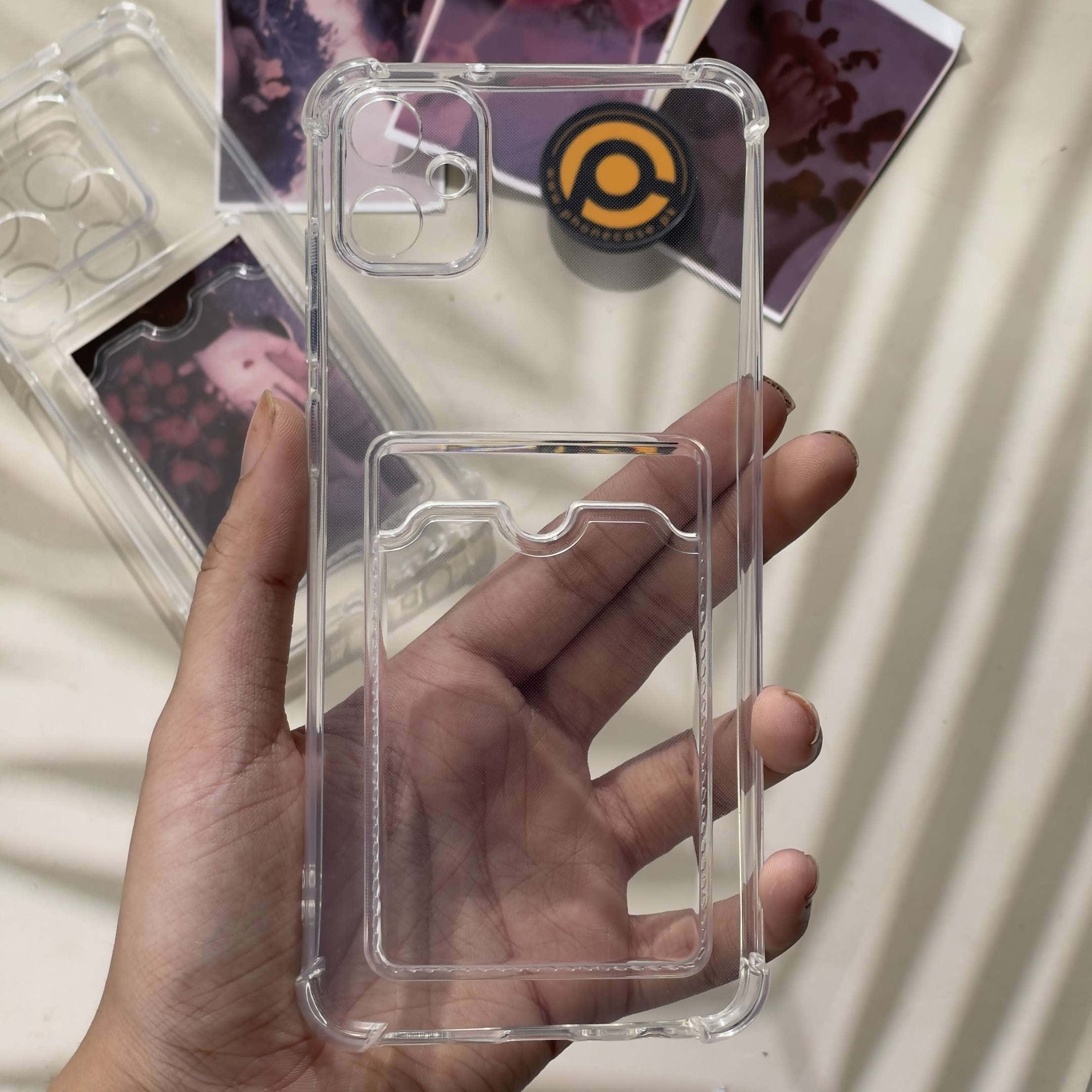 Samsung Galaxy A05 Wallet Card Holder Transparent Slot ShockProof Case