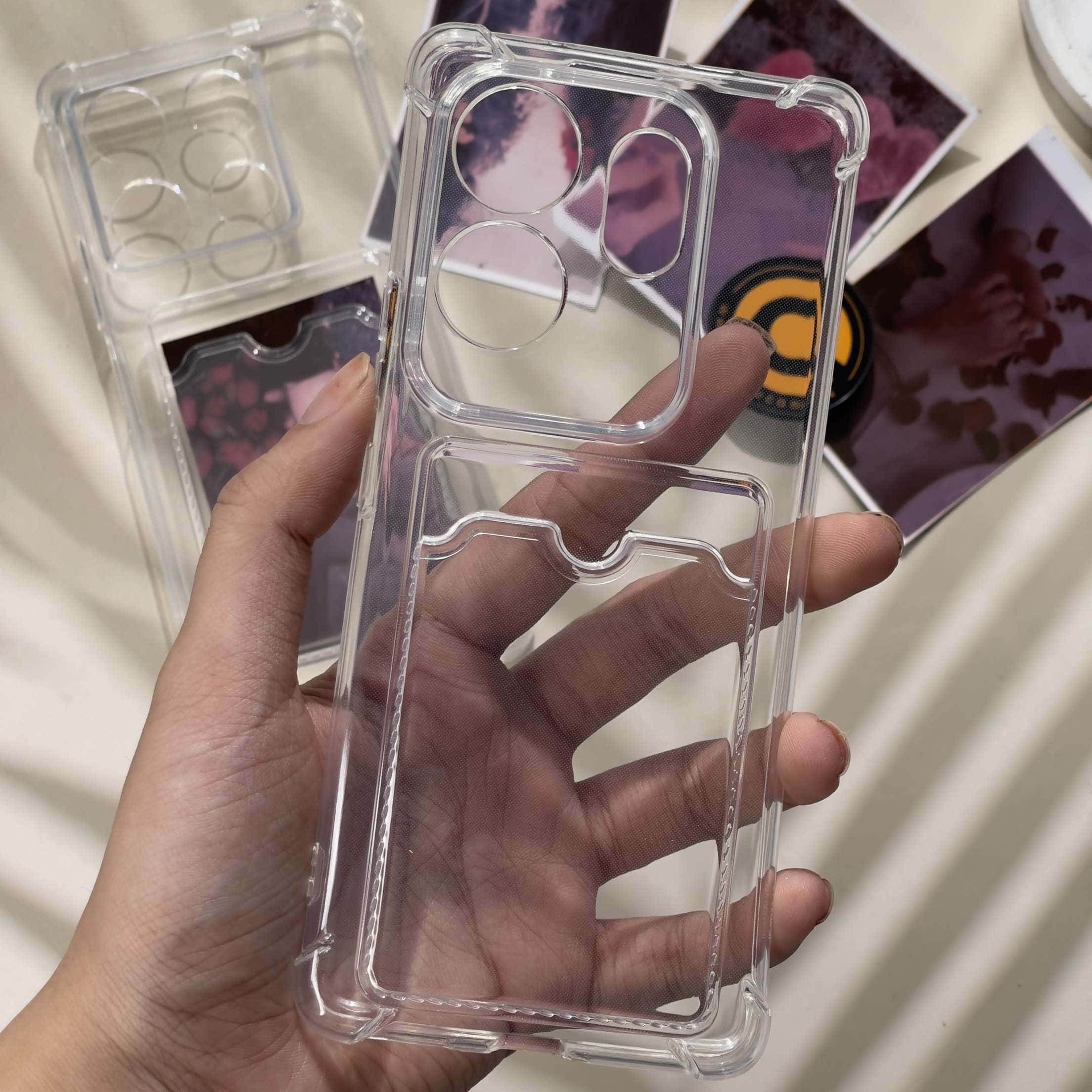 Infinix Zero 30 Wallet Card Holder Transparent Slot ShockProof Case