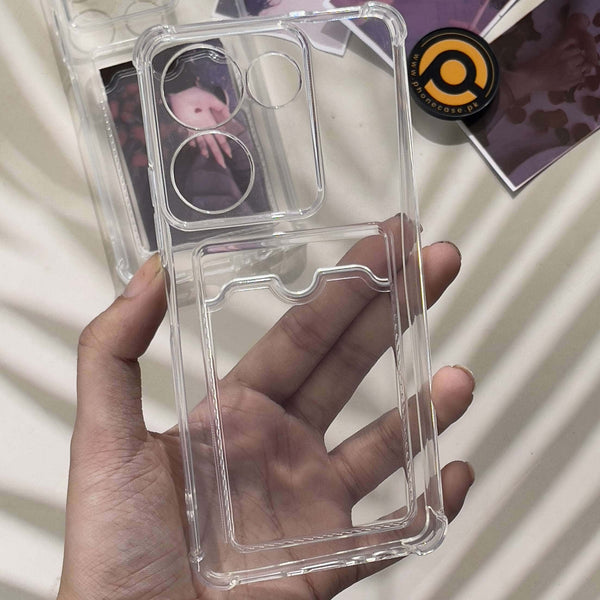 Tecno Camon 20/ 20 Pro Wallet Card Holder Transparent Slot ShockProof Case