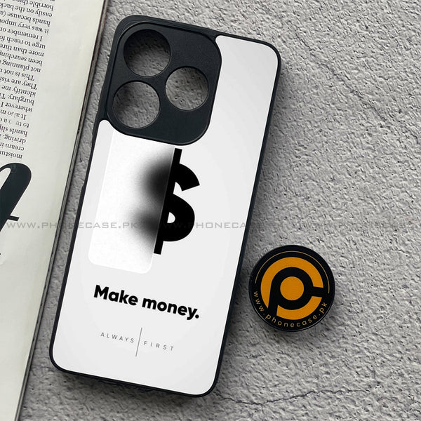 Tecno Spark 10C - Dollar Design 9- Premium Printed Glass soft Bumper shock Proof Case CS-36862