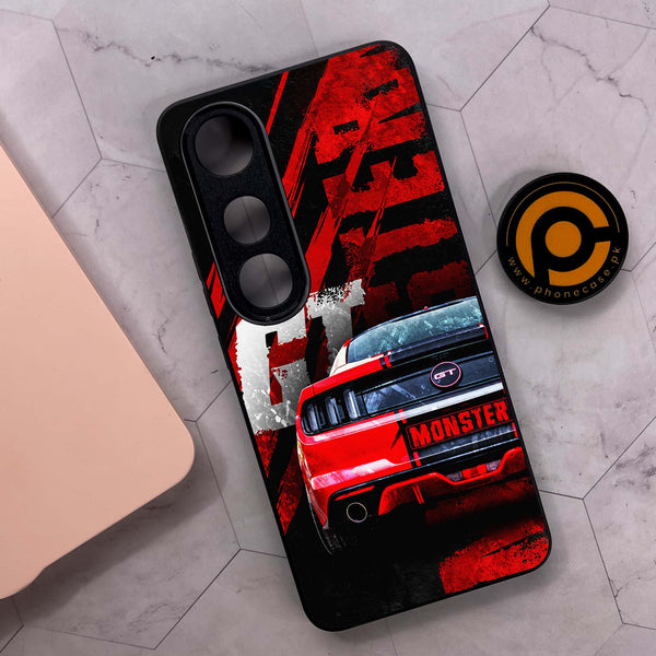 Vivo V50 Lite - Speed Shift Racing Car - Premium Metal Printed soft Bumper shock Proof Case