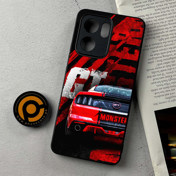 Oppo A5x - Speed Shift Racing Car - Premium Metal Printed Soft Bumper Shockproof Case