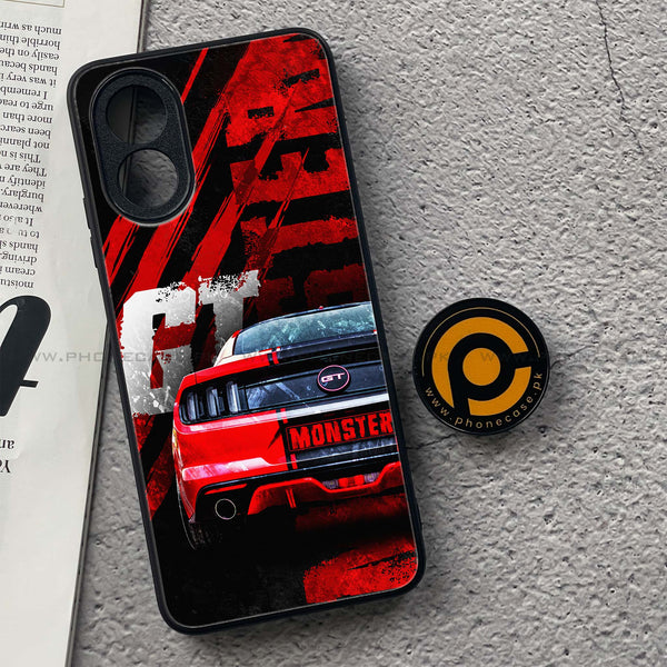 Oppo A18 4G - Speed Shift Racing Car -  Premium Printed Metal soft Bumper shock Proof Case