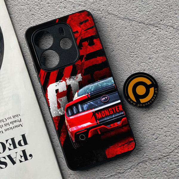 Xiaomi Redmi Note 14 - Speed Shift Racing Car - Premium Printed Glass soft Bumper Shock Proof Case