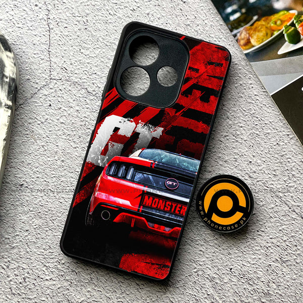 Oppo A5 Pro  - Speed Shift Racing Car - Premium Printed Metal soft Bumper shock Proof Case