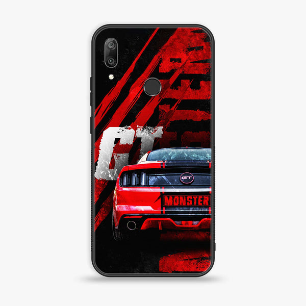 Huawei Y7 Prime (2019) - Speed Shift Racing Car - Premium Printed Glass soft Bumper shock Proof Case