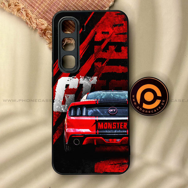 Infinix Hot 60 Pro - Speed Shift Racing Car - Premium Metal Printed soft Bumper shock Proof Case