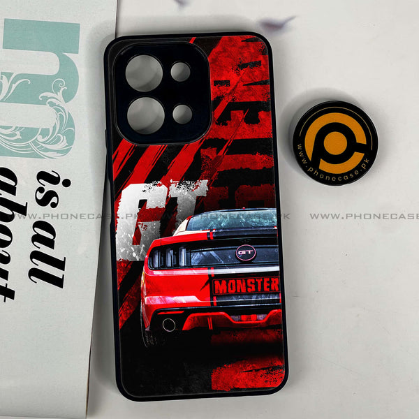 Vivo Y28 - Speed Shift Racing Car - Premium Printed Glass soft Bumper shock Proof Case