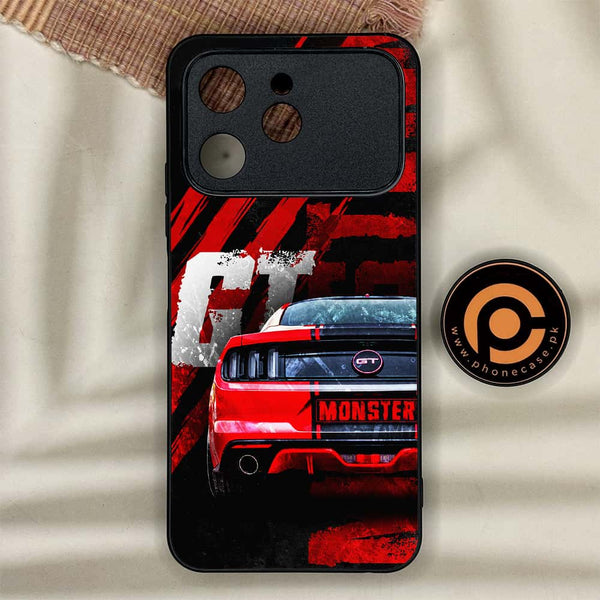 Tecno Spark 40 - Speed Shift Racing Car - Premium Metal Printed soft Bumper shock Proof Case