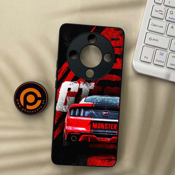 Honor x9b 5G - Speed Shift Racing Car - Premium Metal Printed soft Bumper shock Proof Case