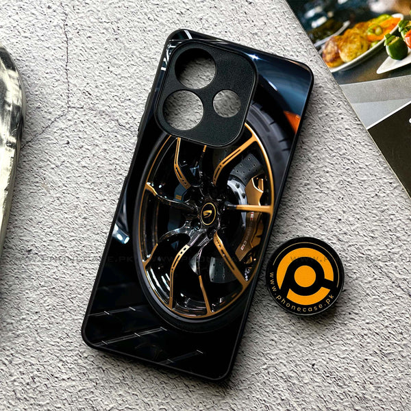 Oppo A5 Pro  - Racing Car Red Blade RIM - Premium Printed Metal soft Bumper shock Proof Case