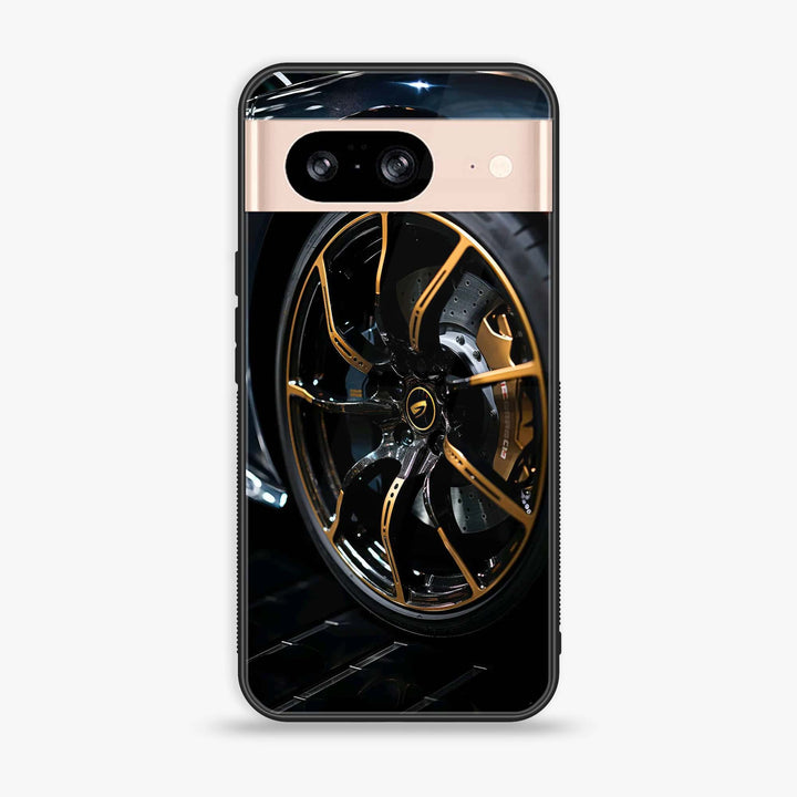 Google Pixel 8 - Racing Car Red Blade RIM - Premium Metal Printed soft Bumper Shock Proof Case CS-44358