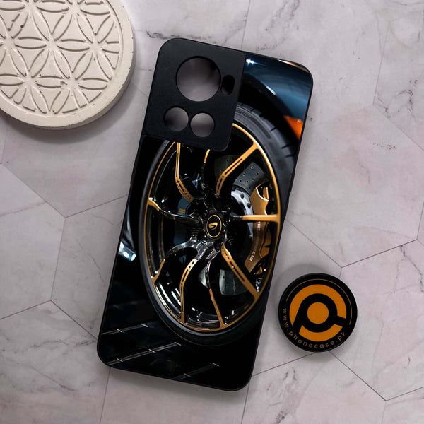 OnePlus 10R - Racing Car Red Blade RIM - Premium Metal Printed soft Bumper shock Proof Case