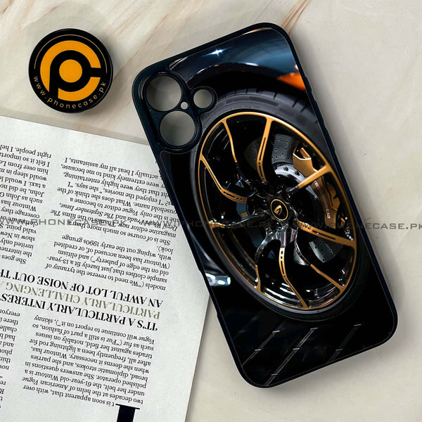 iPhone 16 Plus - Sports Car Rim - Premium Printed Glass soft Bumper shock Proof Case