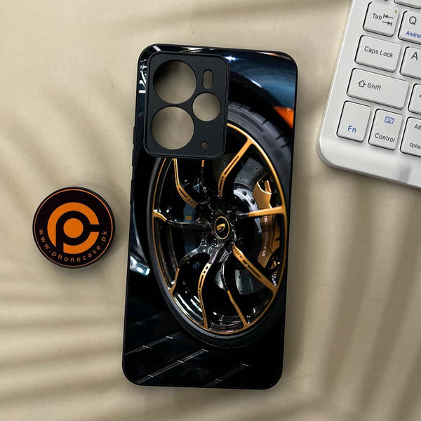 Realme 14T 5G - Racing Car Red Blade RIM - Premium Metal Printed soft Bumper Shock Proof Case