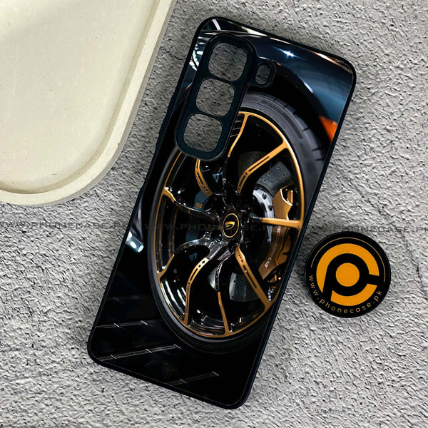 Infinix Hot 50 4G -  Racing Car Red Blade RIM - Premium Metal Printed soft Bumper shock Proof Case CS-24843 CS-25095