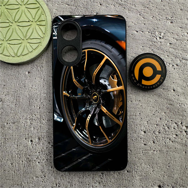 Xiaomi Poco X7 Pro 5G - Racing Car Red Blade RIM -  Premium Printed Metal soft Bumper shock Proof Case