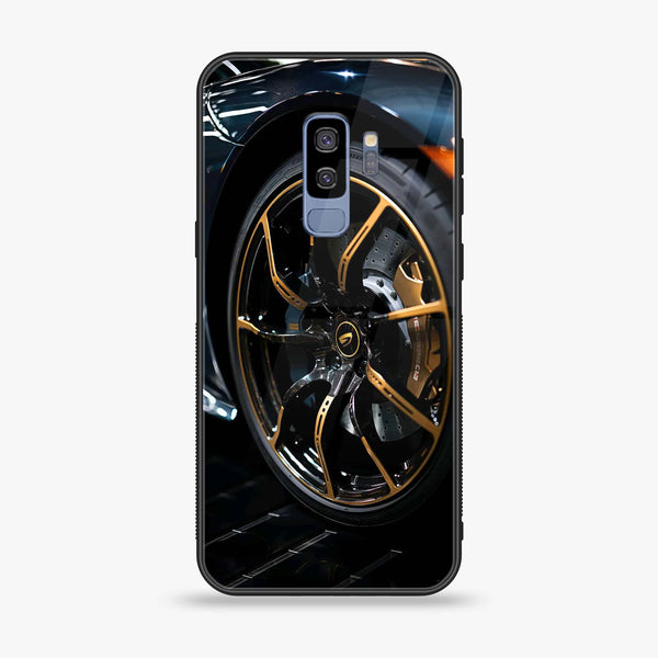 Samsung Galaxy S9 Plus - Sport Car Rim - Premium Printed Glass soft Bumper Shock Proof Case