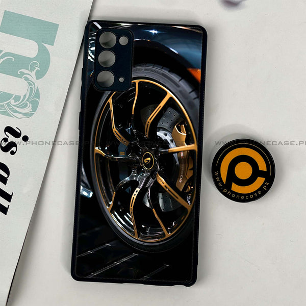 Samsung Galaxy Note 20 - Racing Car Red Blade RIM - Premium Printed Glass soft Bumper Shock Proof Case