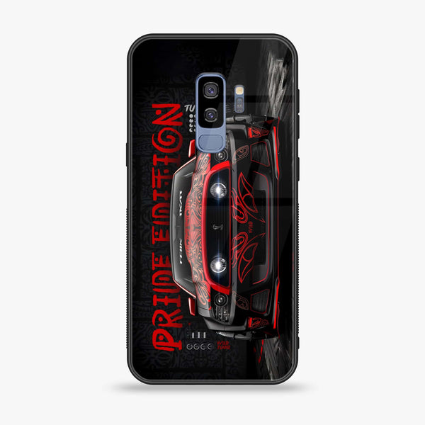 Samsung Galaxy S9 Plus - Sport Car - Premium Printed Glass soft Bumper Shock Proof Case