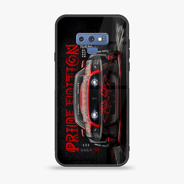 Samsung Galaxy Note 9 -  Sports Car - Premium Printed Glass soft Bumper Shock Proof Case