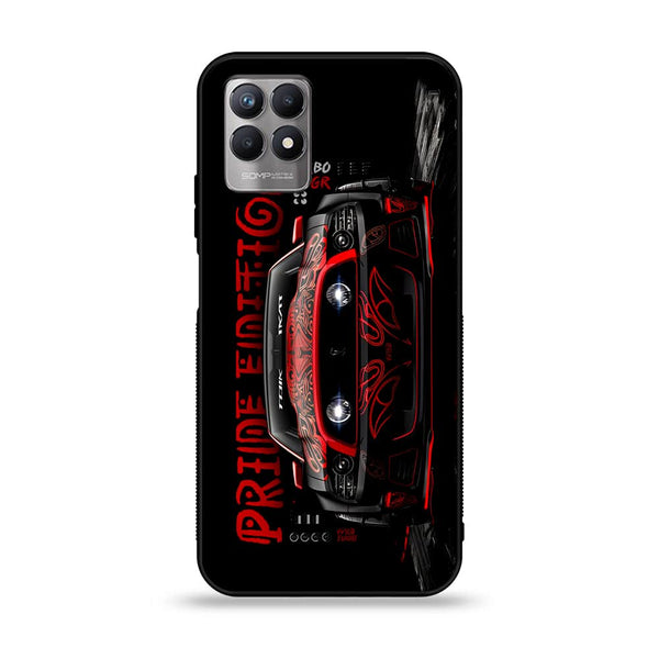 Realme Narzo 50 - Sport Car - Premium Printed Glass soft Bumper shock Proof Case