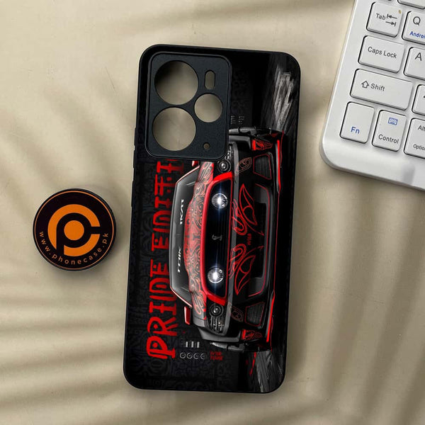 Realme 14 5G - Sport Car - Premium Metal Printed soft Bumper Shock Proof Case