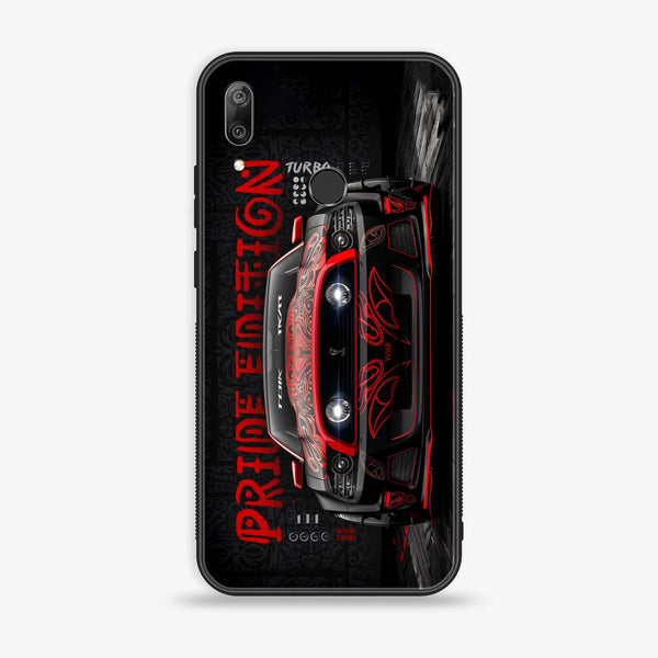 Huawei Y7 Prime (2019) - Sports Car - Premium Printed Glass soft Bumper shock Proof Case