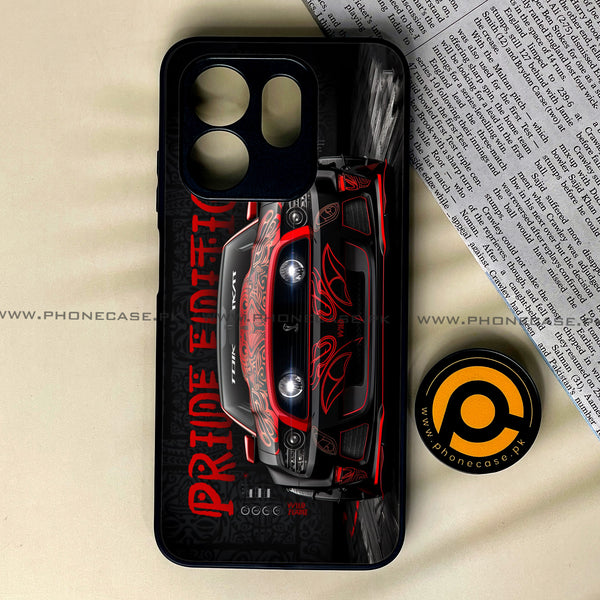 Infinix Hot 50i - Sports Car - Premium Printed Glass soft Bumper Shock Proof Case