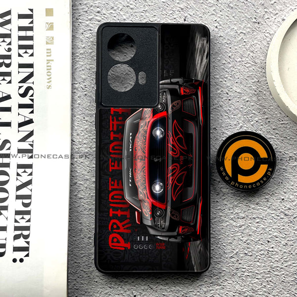Moto G85 - Sport Car - Premium Printed Glass soft Bumper shock Proof Case