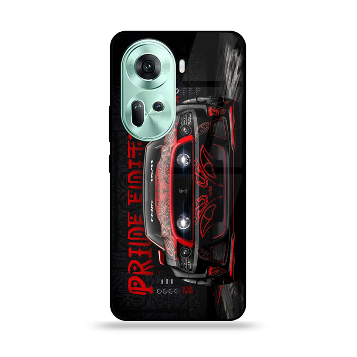 Oppo Reno 11 5G - Sport Car -  Premium Printed Metal soft Bumper shock Proof Case
