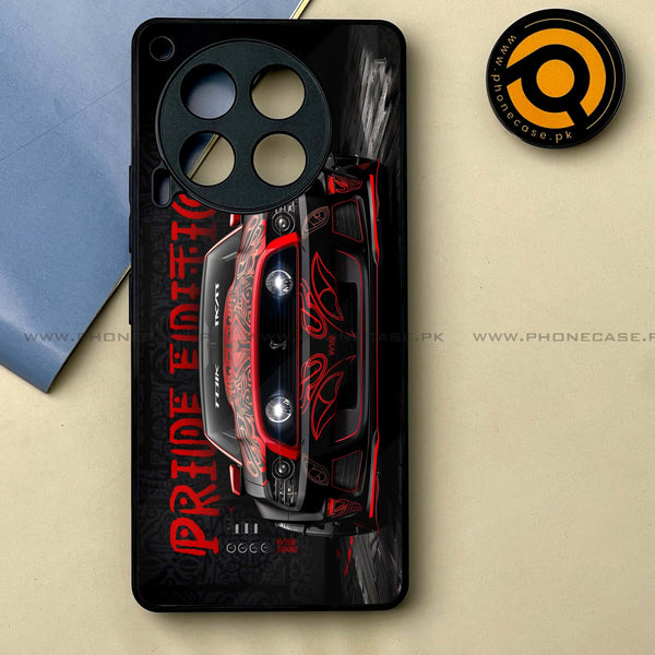 Tecno Camon 30 - Cobra X Racing Car -  Premium Printed Metal soft Bumper shock Proof Case