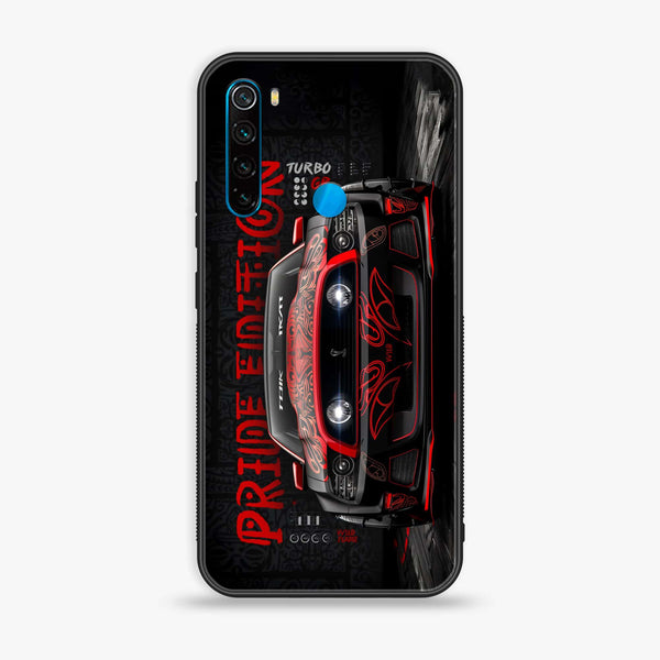 Xiaomi Redmi Note 8 - Sport Car - Premium Printed Glass soft Bumper Shock Proof Case