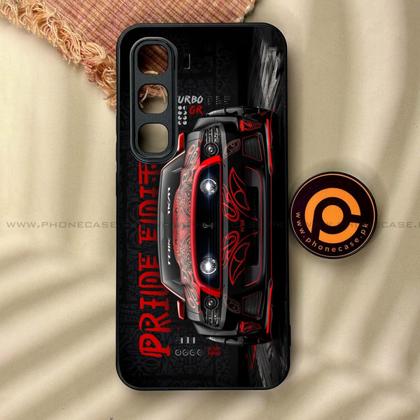 Infinix Hot 60 Pro -  Sports Car - Premium Metal Printed soft Bumper shock Proof Case