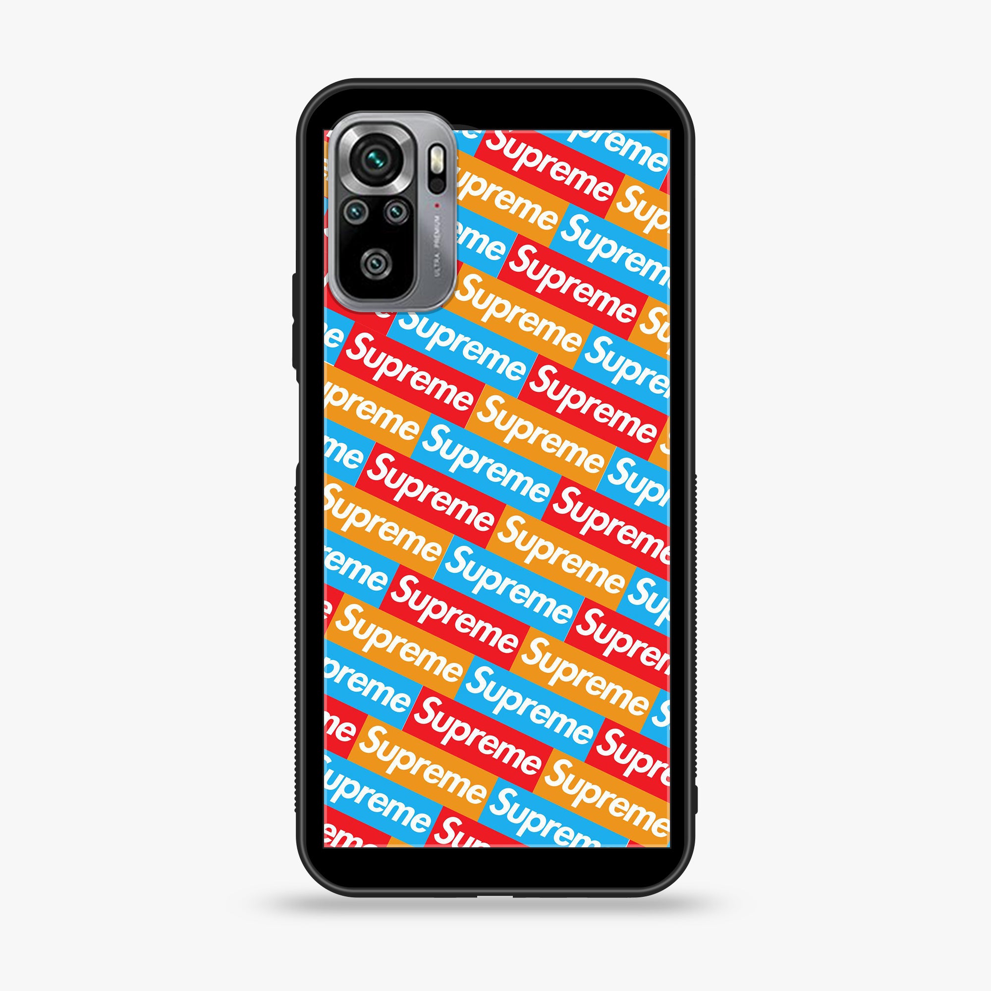 Xiaomi Redmi Note 10S- Supreme Series - Premium Printed Glass soft Bumper shock Proof Case